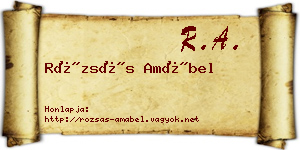 Rózsás Amábel névjegykártya